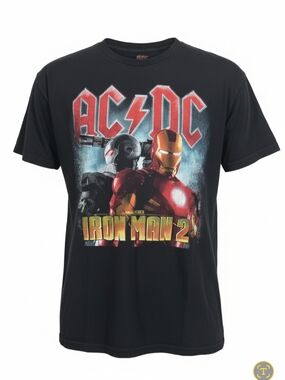 AC/DC x Iron Man 2 Black Graphic Tee